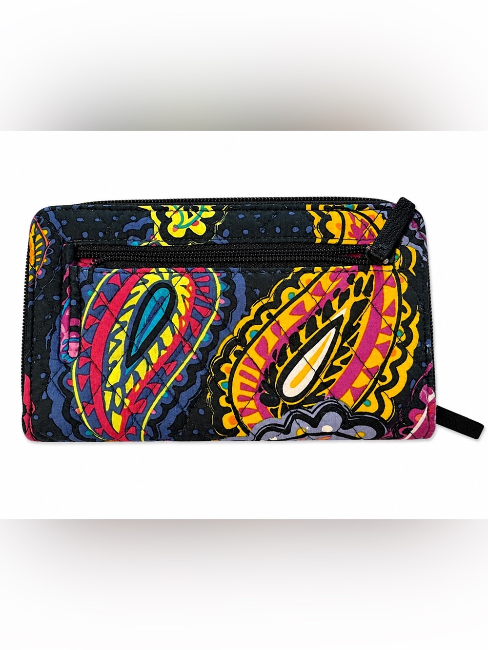 Vera Bradley Colorful Twilight Paisley Tote Turnlock Wallet Matching Set - Picture 11 of 15